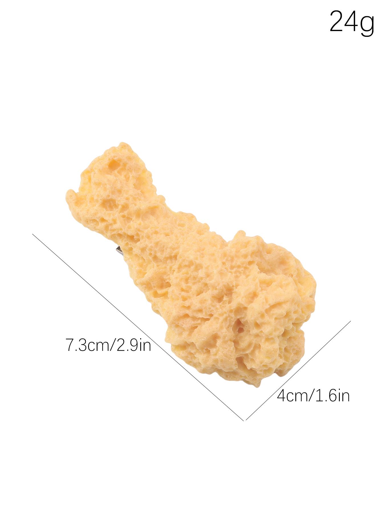 

1 шт. Личность Интернет-знаменитость инс боковой зажим имитация еды игра смешной жареный куриный окорочок украшение для волос клипса Size fits all