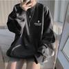 Rainer Large Size Oversized Pullover Crew Logo Loose Long Sleeve Body [Eolluka] Women's Hoodie, Sweatshirt, Neck, Top, Spring, Autumn, Winter, Fit,