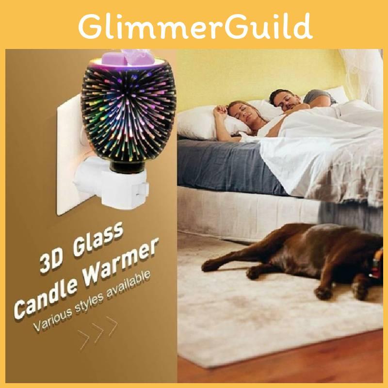 Duftlampe für Wachsmelts mit LED-Atmosphärenlicht für Wohnzimmer und Schlafzimmer