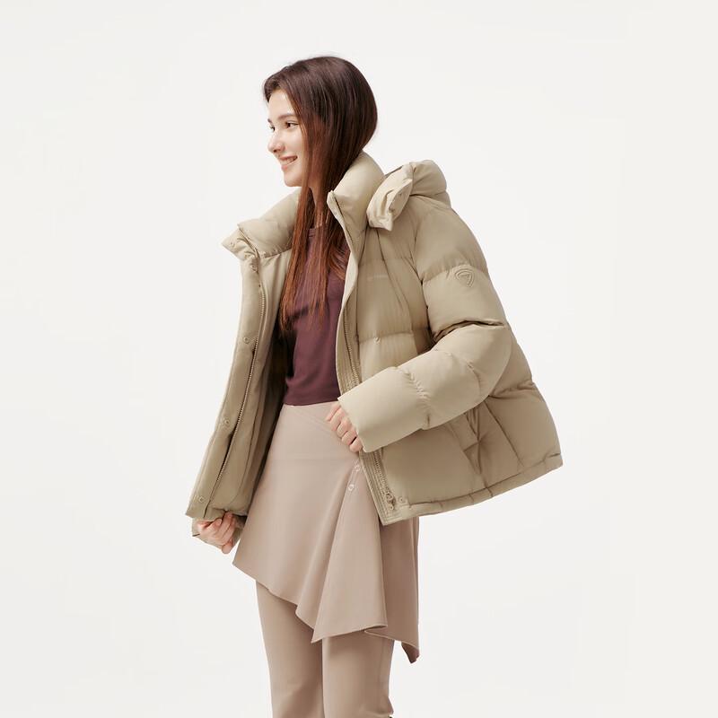 Tanboer Women's Detachable Hood Short Down Jacket