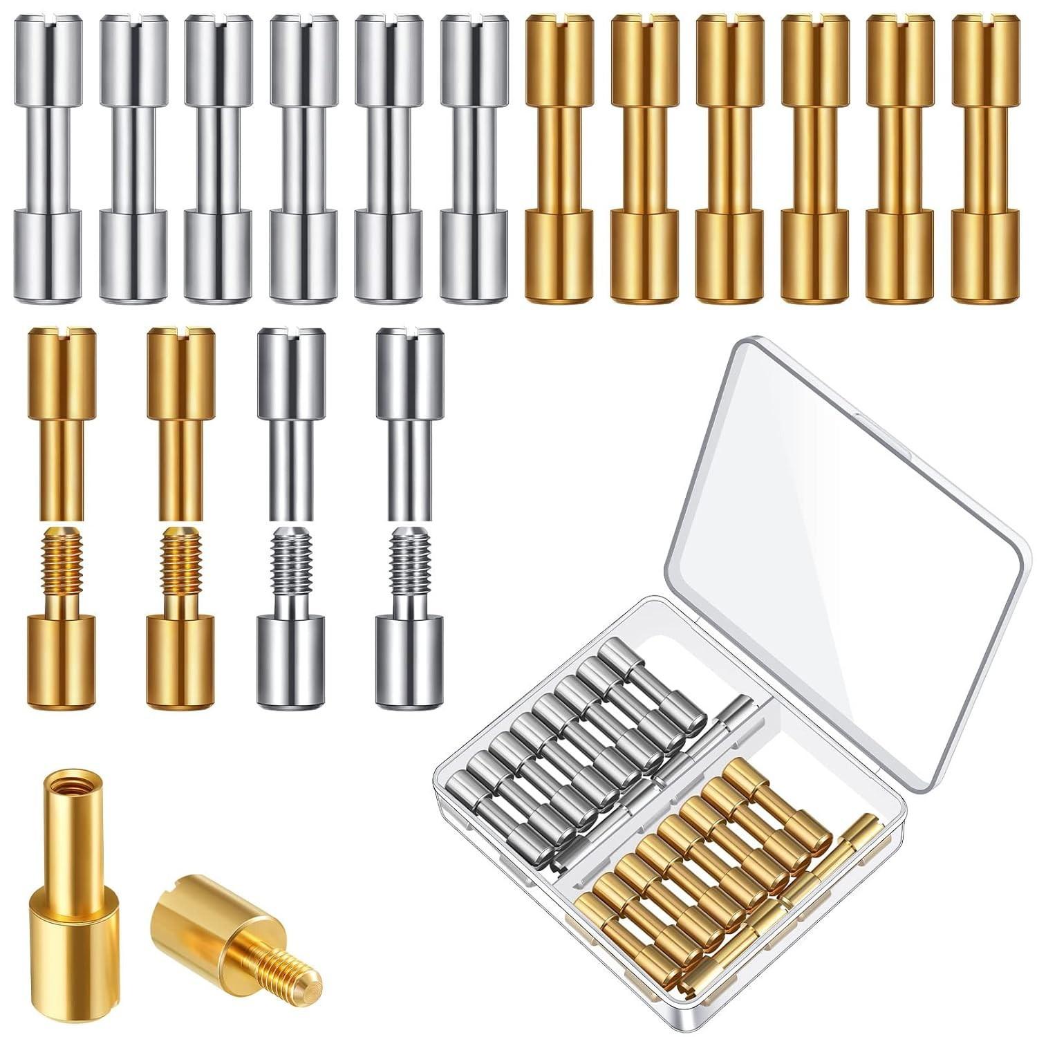 

10pcs/lot Brass Corby Bolts Fastener DIY Knife Handle Screws Bolts Tactics Lock Rivet Knife Shaft Fastener stainless steel, large