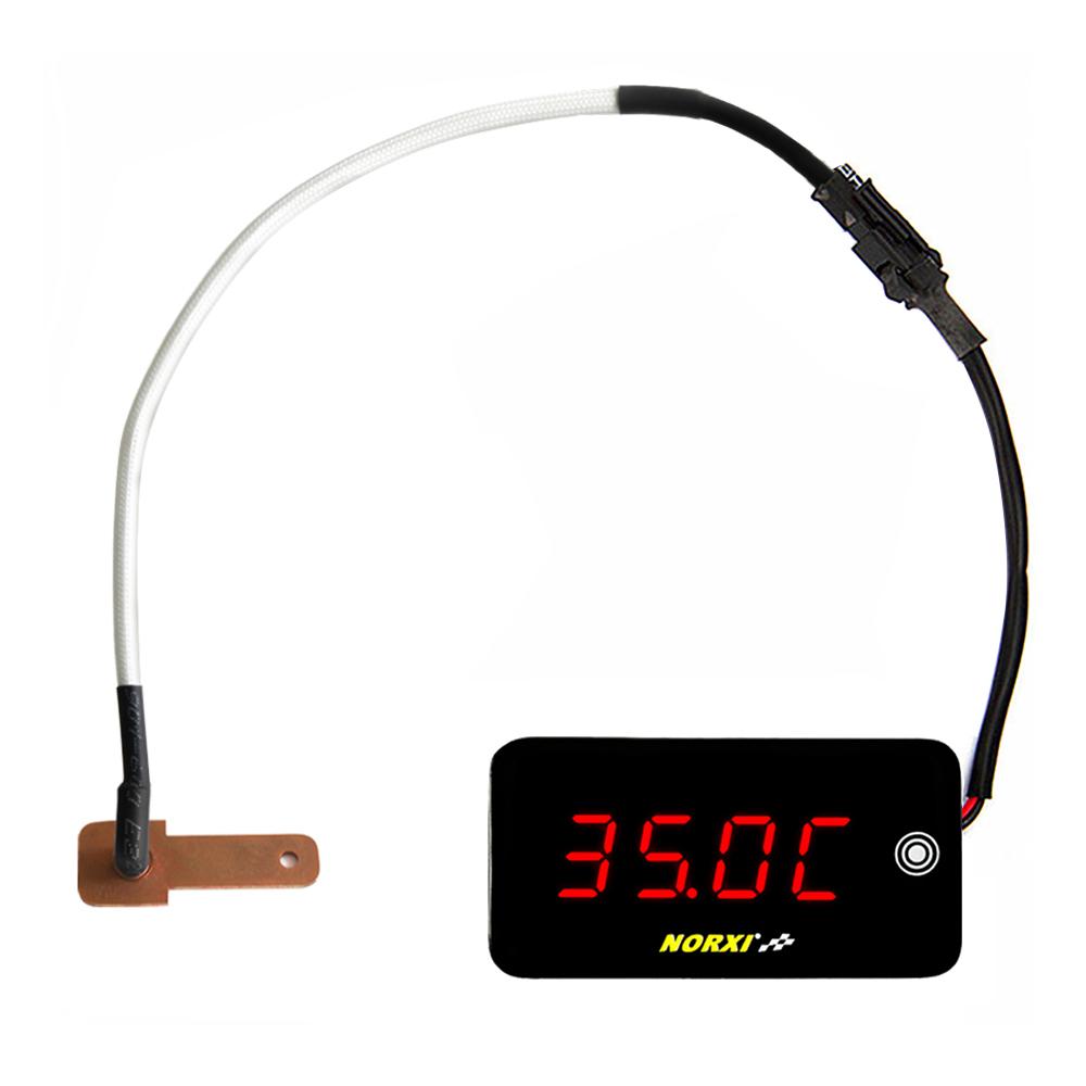 Motorcycle Water Temperature Mini 3 In 1 Gauge Voltage Time With Touch Function Automatically Adjust Brightness Meter