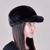 Mink hat men's, medium and old mink hair whole leather baseball cap, winter fur men's and women's outdoor mink forward hat