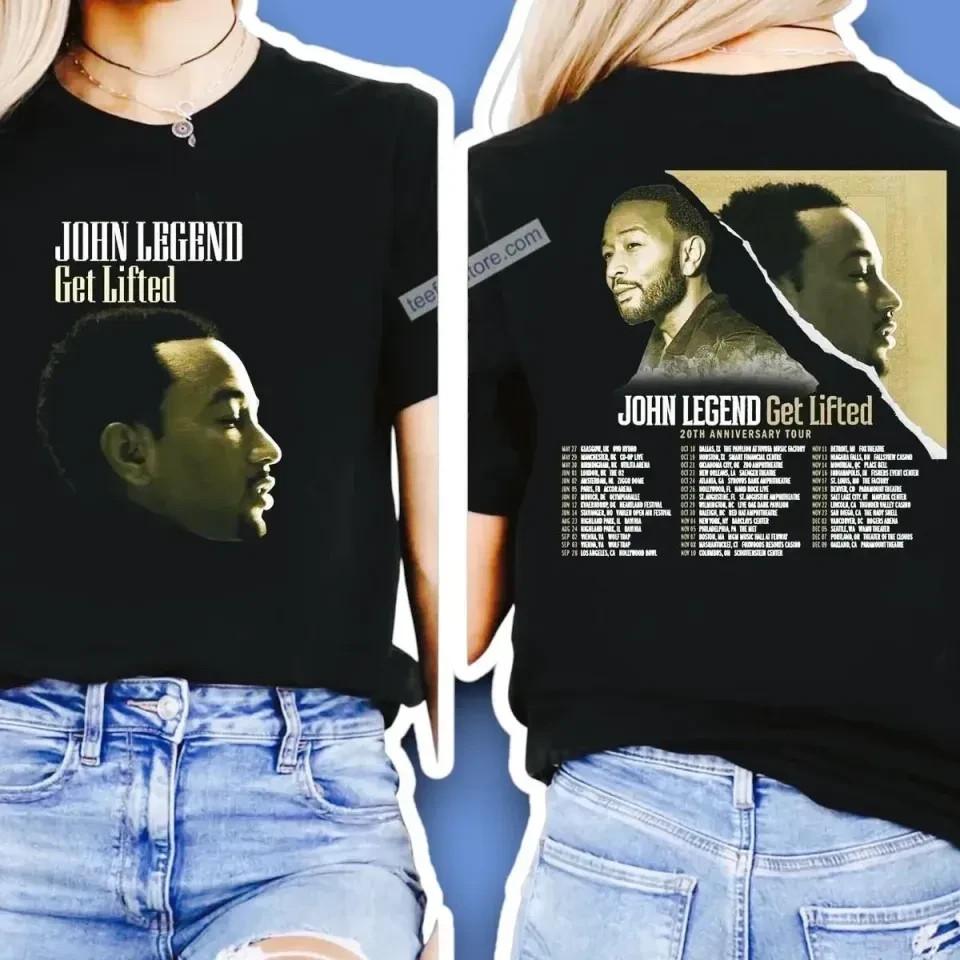 John Legend Get Lifted Tour 2025 Concert Fan Gifts Unisex Unisex T-Shirt XL