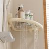 Triangle Shower Rack With Drain Holes Bathroom Wall Mounted Sturdy PET Materials Bath Organizers