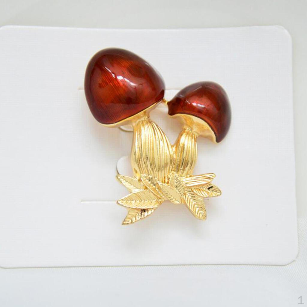 

Очаровательная брошь-грибок с красной эмалью для женщин и девочек