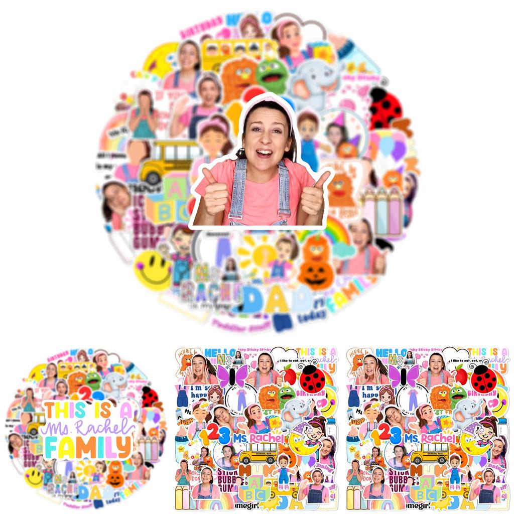 Ms Rachel Educational Stickers For Kids Featuring Unique Shapes Ideal For Learning And Fun