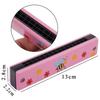 New 16 Holes Wooden Harmonica Melodic Colorful Painted Melodica Cute Cartoon Children Musical Instrument Beginners