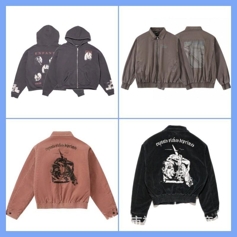 ERD Street Style Embroidered Corduroy Jacket Teen Boys Loose Fit Casual Outerwear 25FW