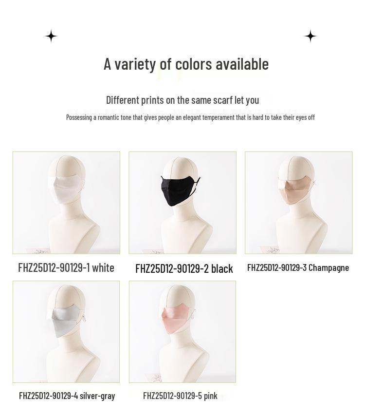 Maulbeerseidenmaske: Winddicht, Atmungsaktiv, Sonnenschutz, Verbessert Gesichtskonturen, Schützt Augen