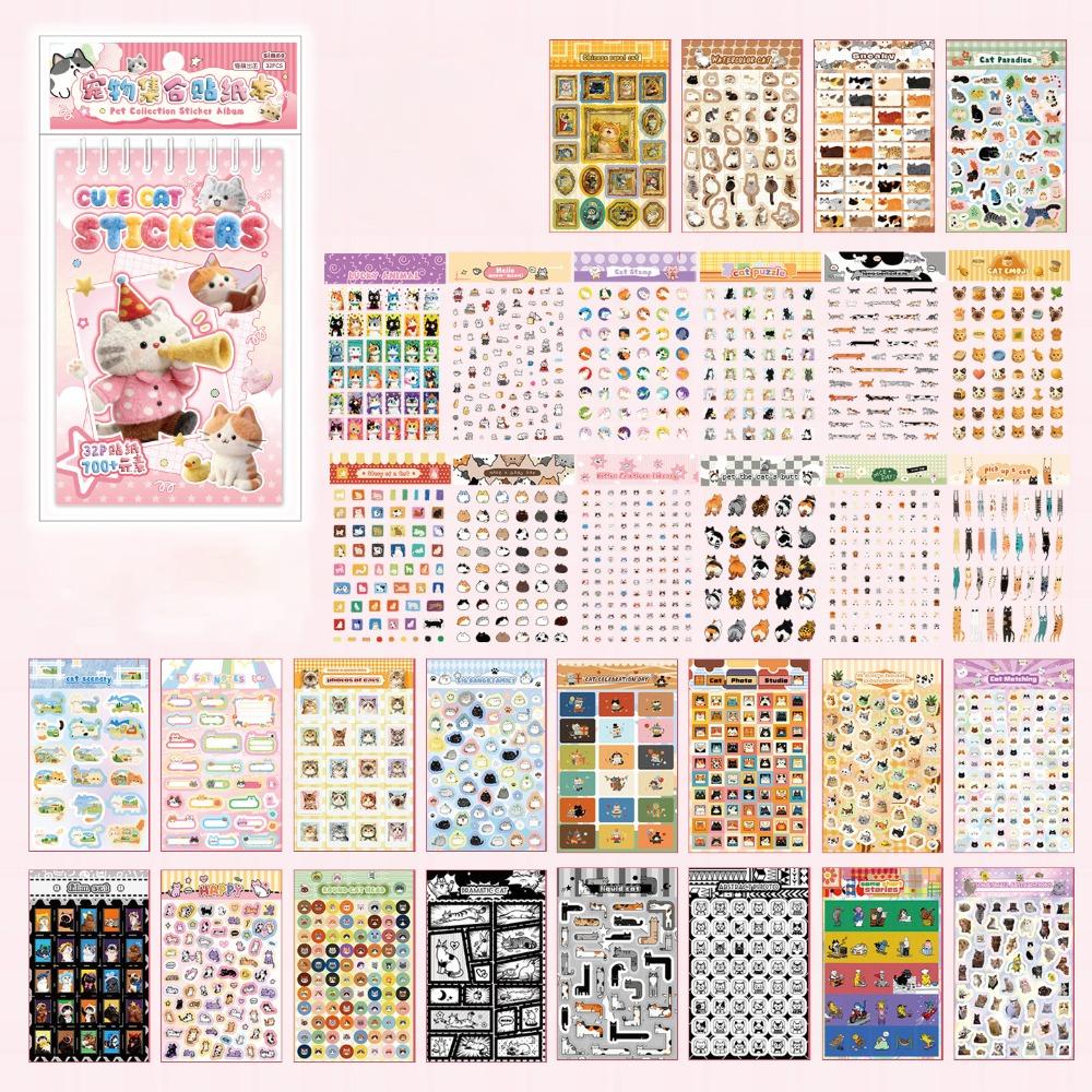 

Graffiti Style Pet Sticker Collection Small Pattern Design Cute Pet Collection Kawaii Cartoon Stickers Adorable Animal Theme рожевий
