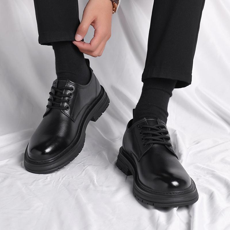 Fashion Brand Mens Oxfords Shoes Luxury Leather Men High-quality Tooling Casual Shoes Handmade Men Working Shoes Lace-Up Trend Shoes