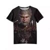 2024 Black Myth Wukong Color Printing Pattern Printing Short Sleeve T-Shirt Summer Men's and Women's Casual Versatile Fashion