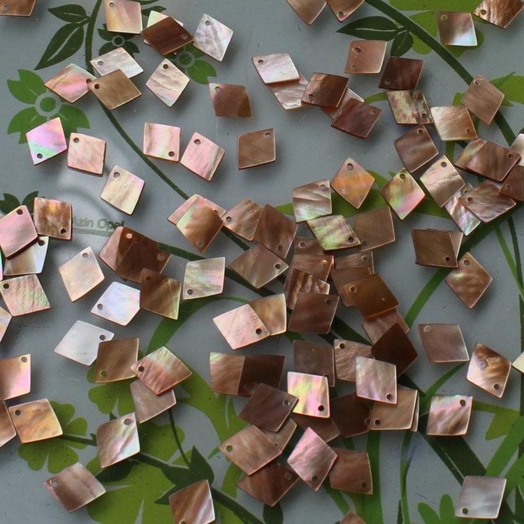 Natural Penguin Shell Slices - 8mm Square, 8x10mm Rhombus, Fan Shape for DIY Jewelry