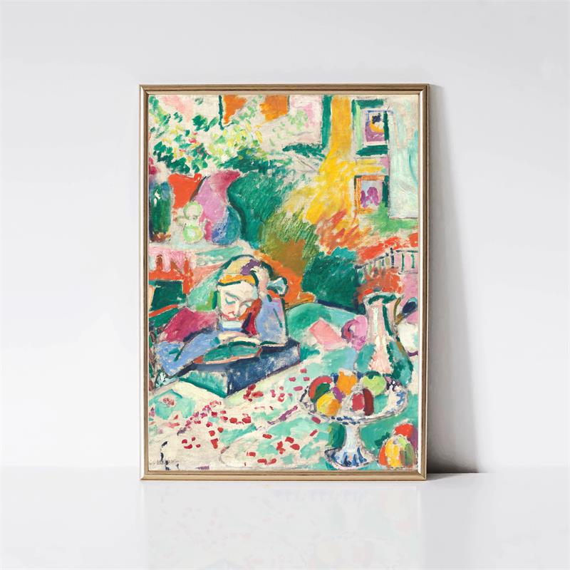 Henri Matisse Klassische Kunstwerke Buntes Landschaftsposter Frauenporträt Katze Blume Leinwanddruck Wandkunst für Zimmer Heimdekoration