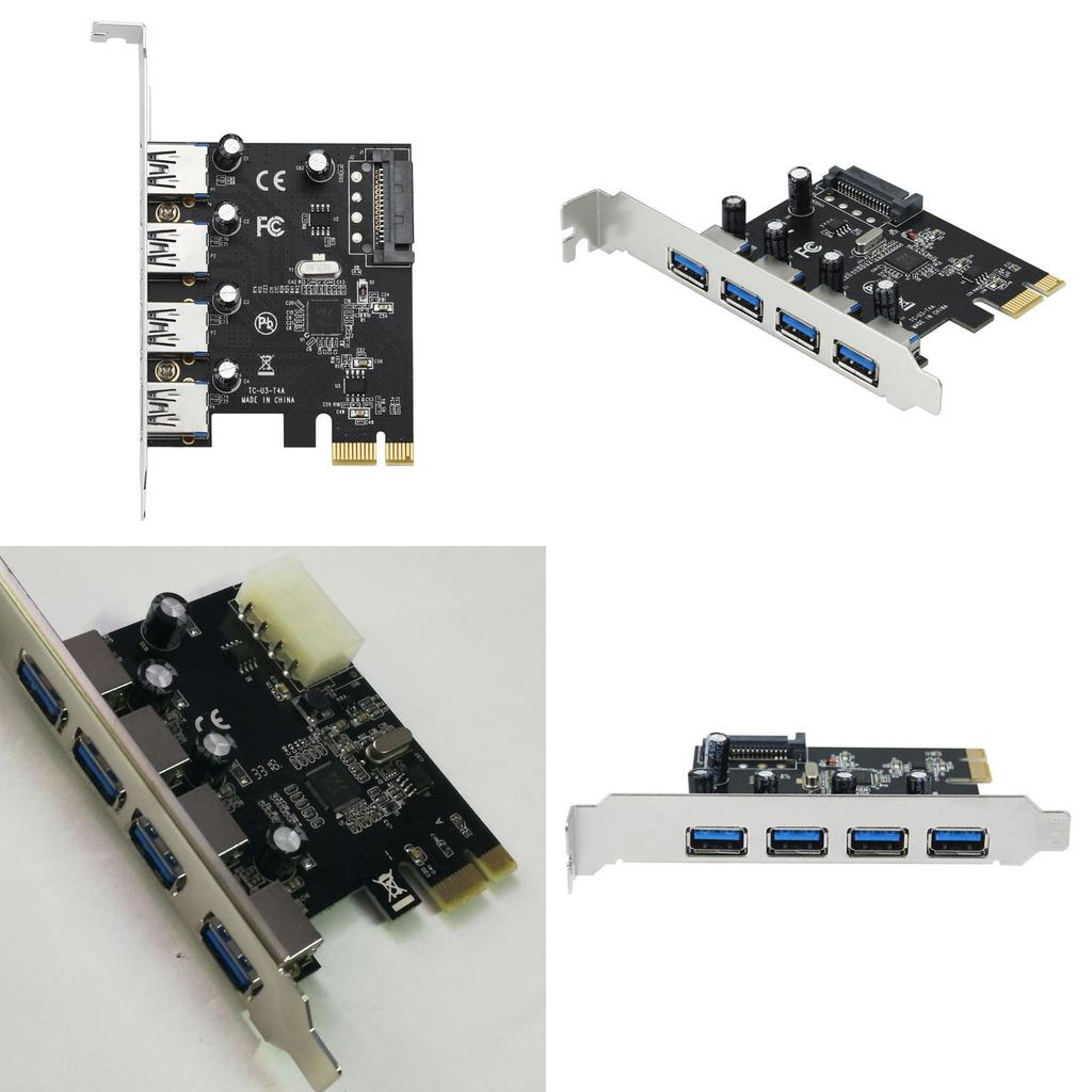 Pcie Usb30 Expansion Card With Four Ports For Desktop Computer Data Transfer