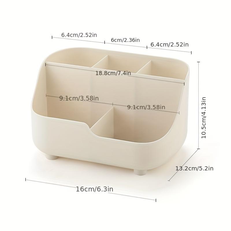 1 Large-capacity Simple Plain-color Five-grid Desktop Storage Multi-functional Storage Box Material Desk Storage Box
