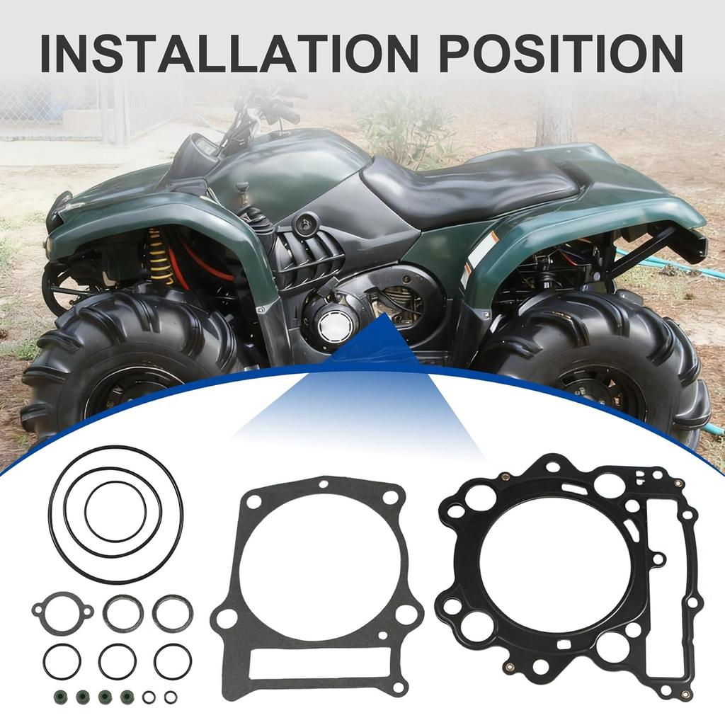 JDMSPEED New Top End Head Gasket Kit Replacement for Rhino 660 2004-2007 Grizzly 660 2002-2008