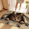 Funny Cat 3D Hole Carpet Welcome Floor Mat Cartoon Animal Rug for Home Entrance Decoration Door Mat Welcome Mat Kitchen Mat