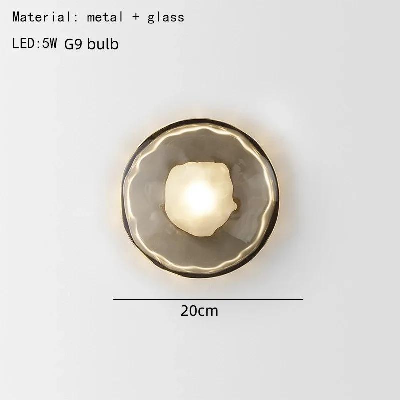 

Современный прозрачный стеклянный светодиодный настенный светильник, золотисто-черный металлический светильник, настенные лампы для спальни, гостиной, ресторана, коридора, прикроватные бра Cold white