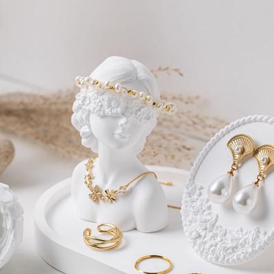 INS Jewelry Display Frame White Plaster Jewelry Earrings Earrings Display Frame Earrings Photo Props Decoration