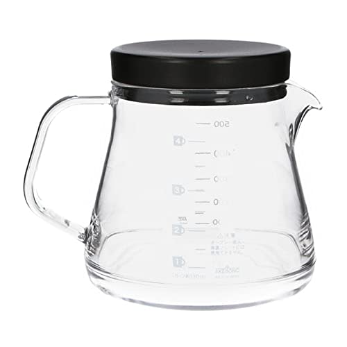 Akebono Sangyo Unbreakable Coffee Server, 500ml, Made in Japan, Resin, Microwave and Dishwasher Safe, with Graduations, Outdoor Use, TW-3732