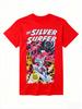 Marvel Genuine 2026 New Marvel Fantastic Four Silver Surfer Comic Print Plus Size Mens Short Sleeve Loose Crew Neck TShirt