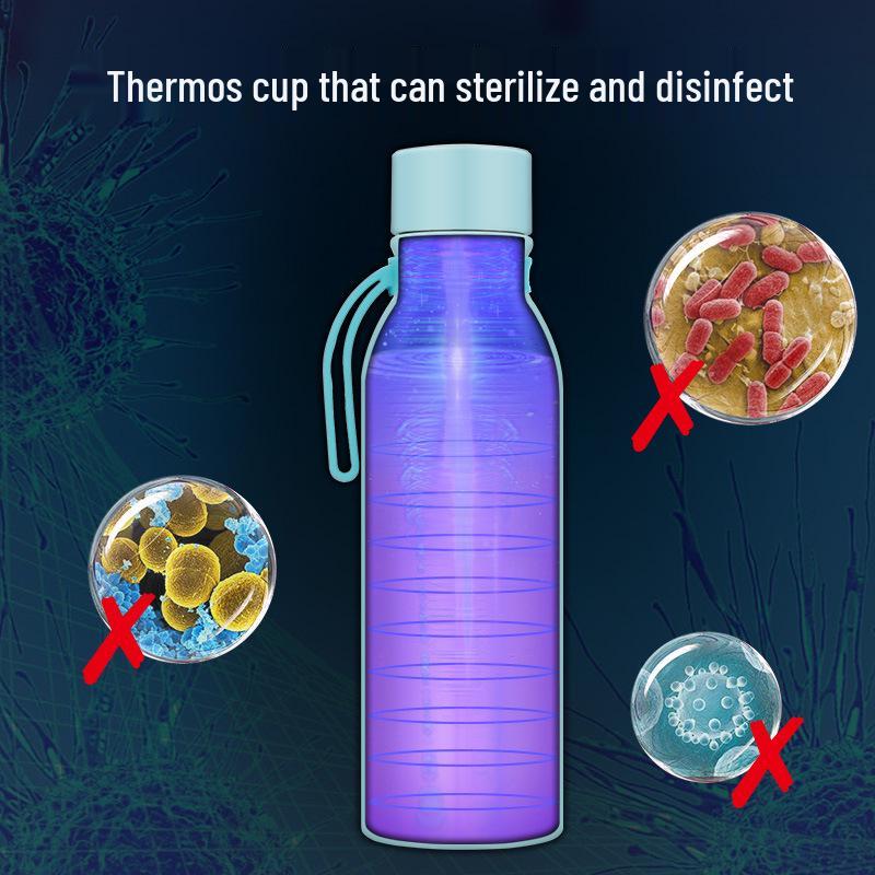 Stainless Steel UV Sterilizing & Heat Preserving Water Bottle - Ideal Holiday Gift