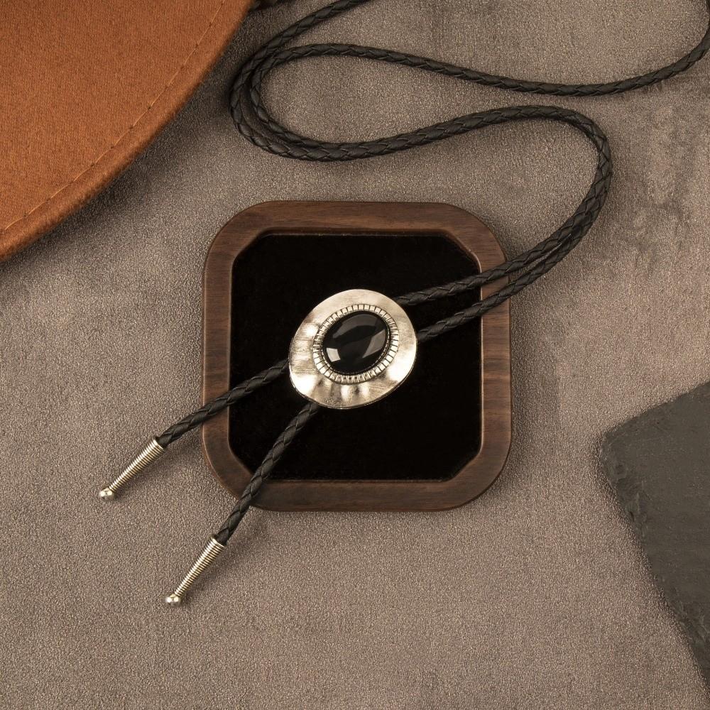 Braided Cowboy Necktie Adjustable Western Necklace Gift Bolo Tie Holiday Costume