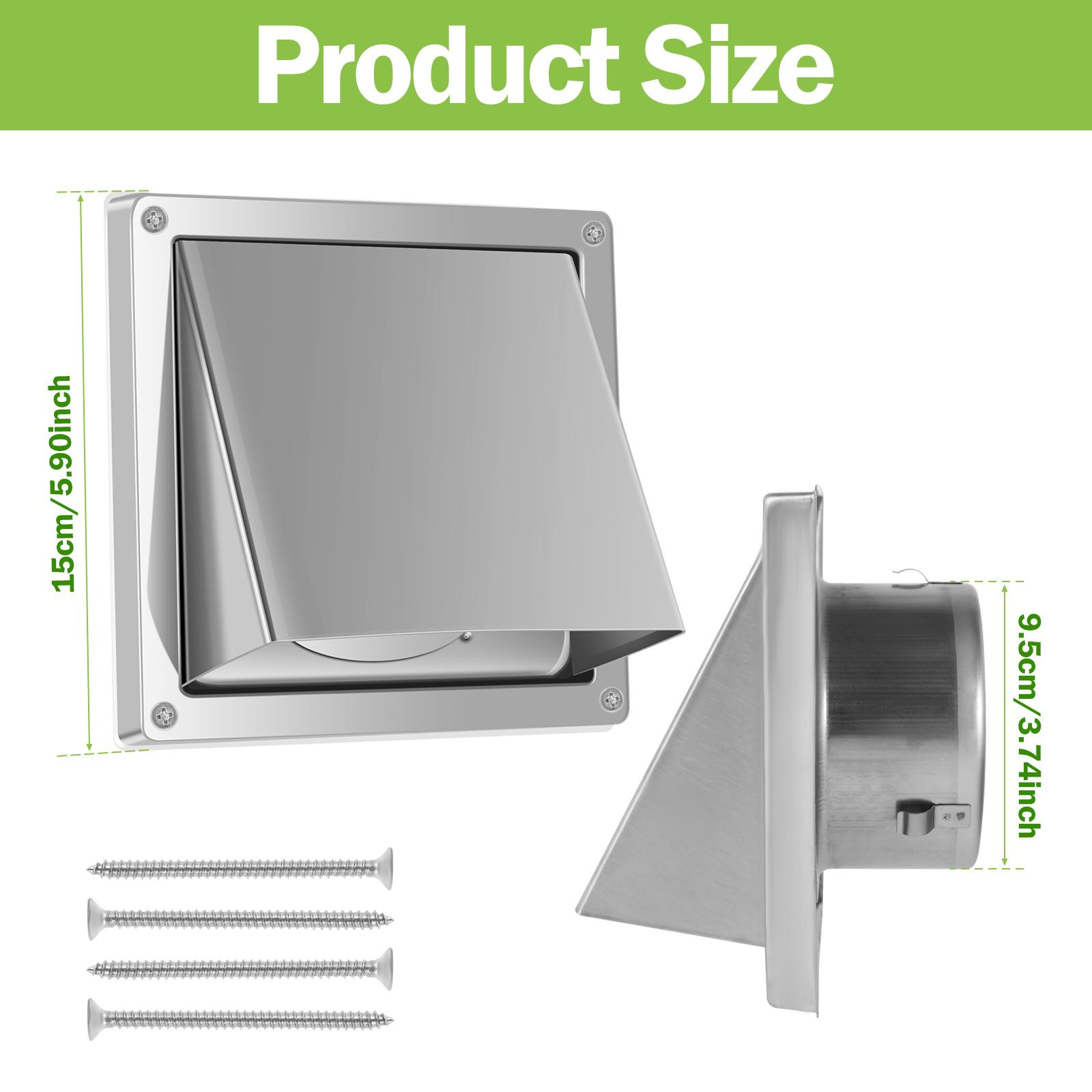 

Крышка вентиляционного отверстия сушилки из нержавеющей стали 304, квадратная настенная вентиляционная решетка для воздуховодов и вытяжек