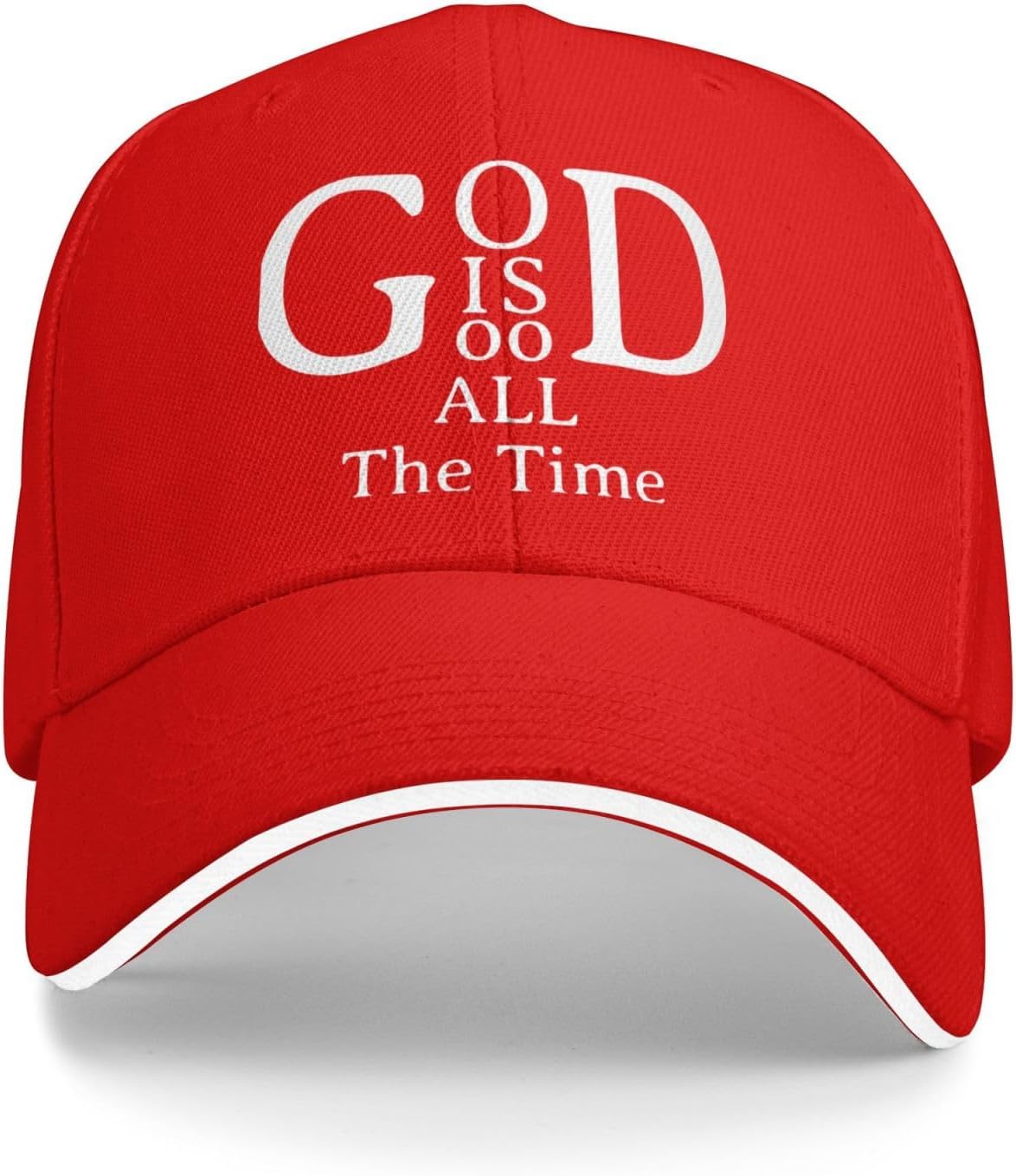 

God Is All The Time Christian Faith Baseball Cap Polyester Adjustable Dad Hat for Outdoor One Size