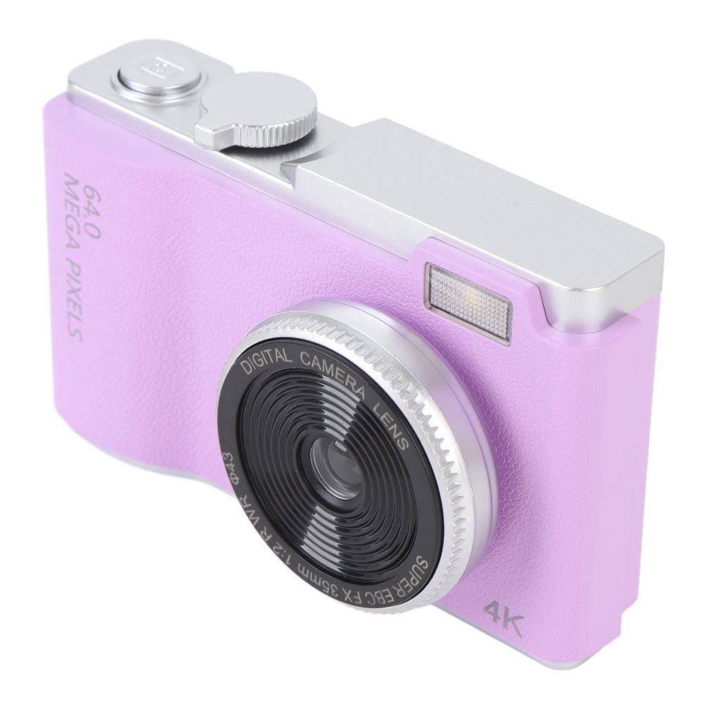4K 64MP Digital Camera Compact Point and Shoot Camera with 16X Digital Zoom 2.4 Inch IPS Screen
