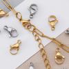 20 Stück Hummerverschluss Edelstahl Goldene Krallenverschlüsse Hakenverbinder für Armband Halskette Schmuckherstellung DIY-Zubehör