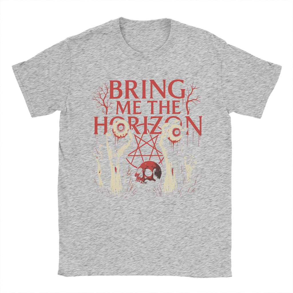 BMTH Bring Me The Horizon Metalcore  T-Shirt Men  Fashion Cotton Tee Shirt O Neck Short Sleeve T Shirts 4XL 5XL 6XL Clothing