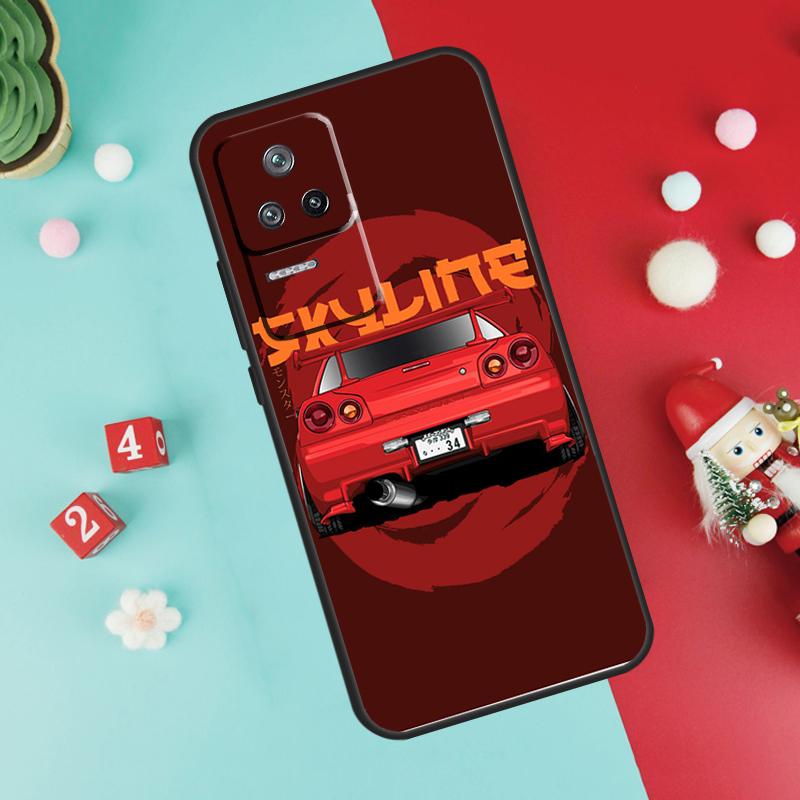 JDM Skyline Car Funda For Xiaomi 17 Pro Max 14 15 Ultra 13T 14T 15T Pro POCO F7 F5 F6 X3 X5 X6 X7 Pro Case