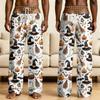 Men's Novelty Halloween Pajama Pants with Funny Fake Underwear Print for Sleepwear