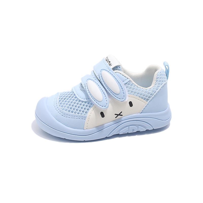Spring and summer new fashion cute rabbit baby toddler shoes boys and girls Velcro cartoon children's net shoes single shoes