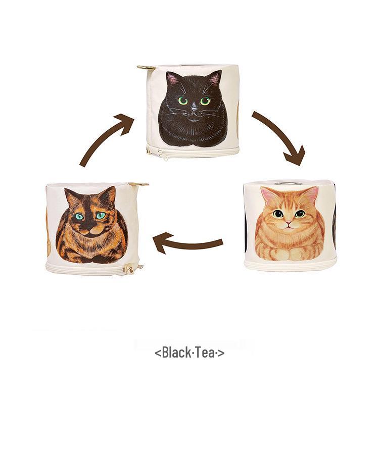 Japanese Cat Hand Warmer Paper Tissue Box Cover