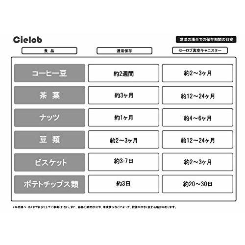 Cielob Automatic Vacuum Canister, Square, Food Storage Container (2.5L, Green)