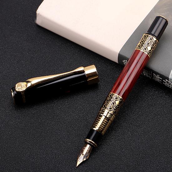 Metal Ink-Refill Fountain Pen Signature Smooth Writing Calligraphy Business Gift