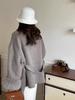 Fox Fur Cuff Woolen Coat - Women's Winter Slimming Style