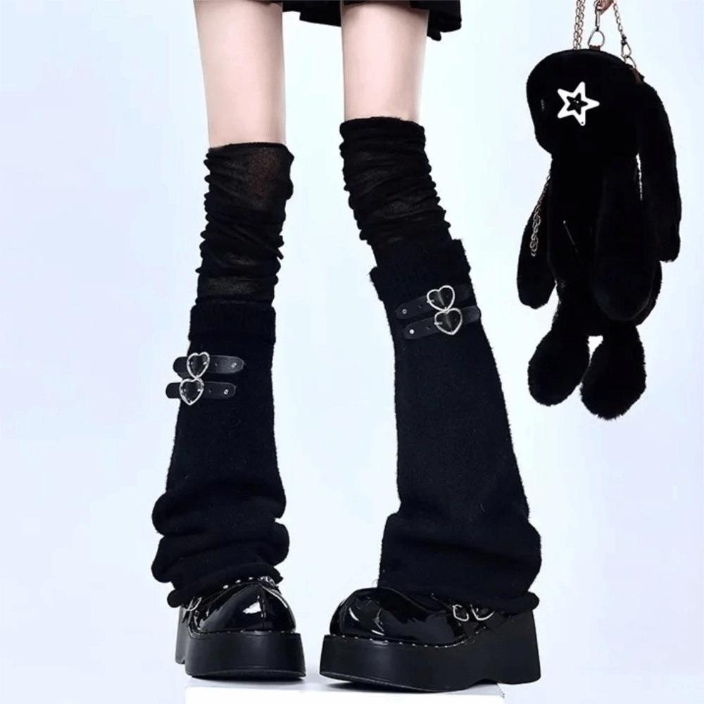 Over Knee Length Knitting Leg Warmers Y2k Flare Long Leggings New Thigh High Socks Girls