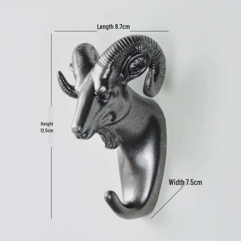 Deer Head Cartoon Wall Hook - New Creative Punch-Free Design for Home Decoration