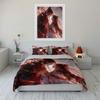 Romantic Anime Decor Set Bedding Set with 1 Duvet Cover 2 Pillowcases Single Double King Queen Gift