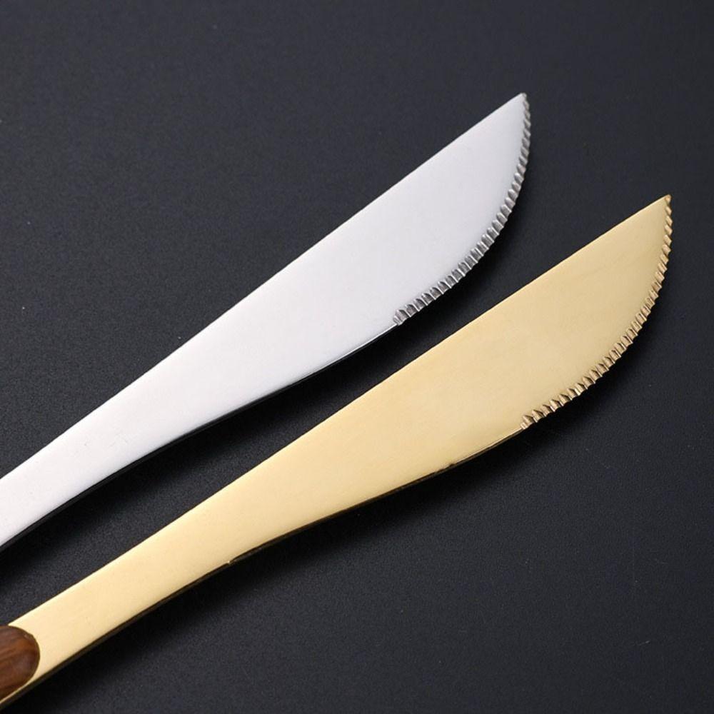 4/5pcs Stainless Steel Portugal Cutlery Set Gold/Silver Dessert Tableware Steak