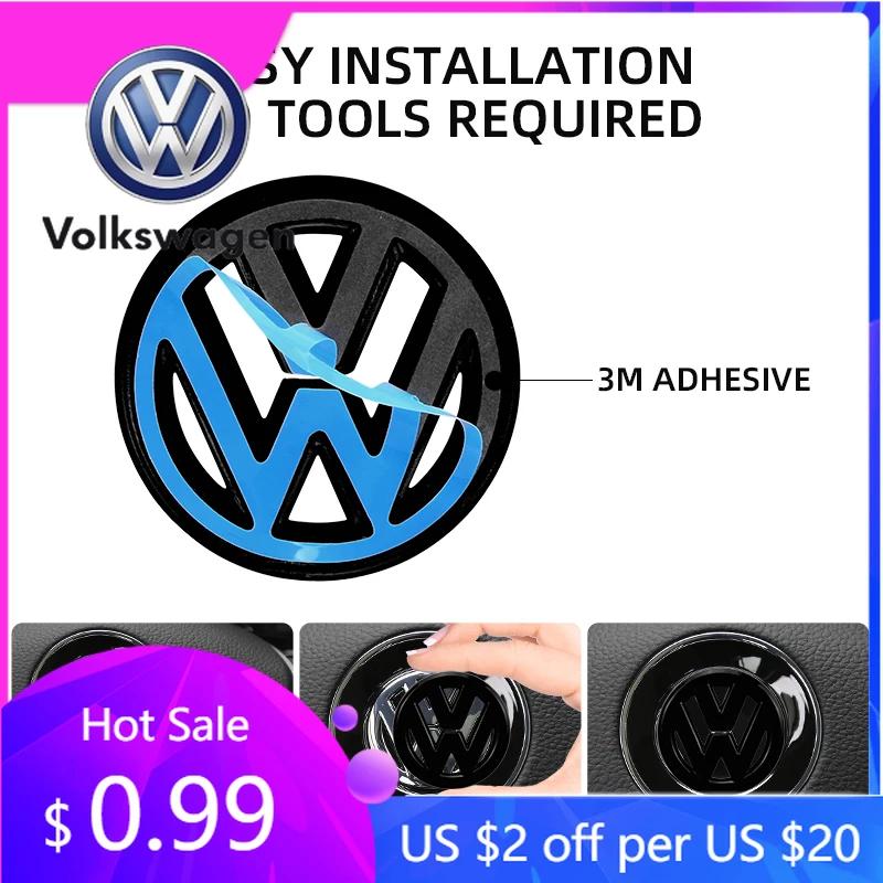 VEMZG1 For VW Volkswagen Jetta MK5 Golf fashion Car ABS Plastic Steering Wheel Logo Circle Trim Sticker For Volkswagen VW Golf Polo Jet
