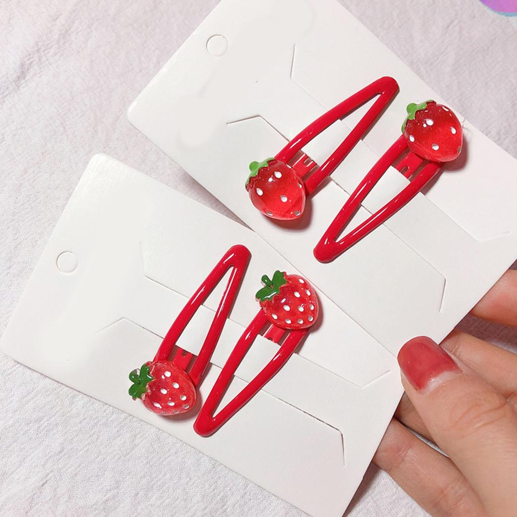 Strawberry Hair Clip Glitter Women Kid Hairgrips Headdress Barrettes Glitter Hair Tie Sweet 2000s Girls Hairpins