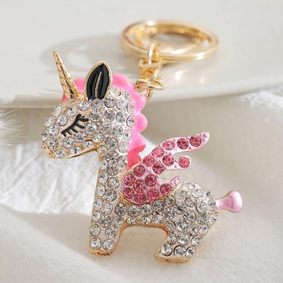 Bling Strass Fliegendes Pferd Schlüsselanhänger Auto Schlüsselring Halter Dekor Zubehör Rucksack Handtasche Tasche Anhänger Geschenke für Frauen Freunde Mutter Freundin