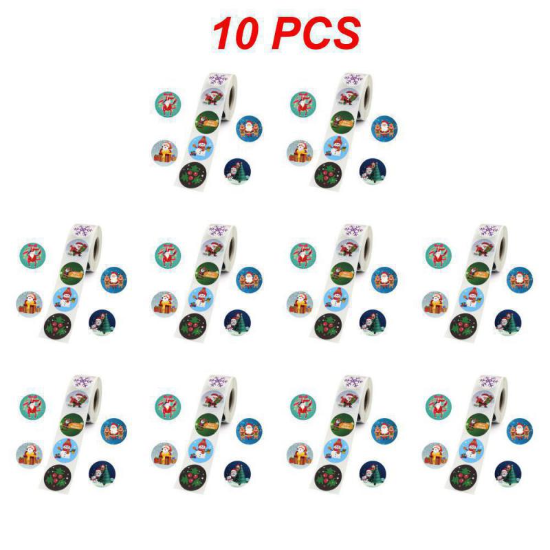 2025 Christmas Gift Stickers Decorative Sealing Sticker Merry Christmas Reward Self-adhesive Labels Children's Party