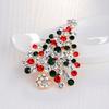 Rinhoo Fashion Zircon Christmas Tree Green Tree Brooch Pins Christmas New Year Gift Jewelry Gift